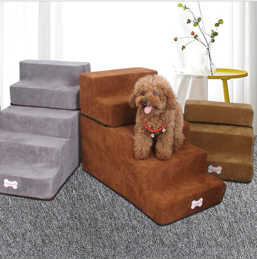 Padded Foldable Dog Stairs - image 1