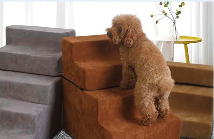 Padded Foldable Dog Stairs - image 2