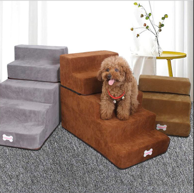 Padded Foldable Dog Stairs - image 4