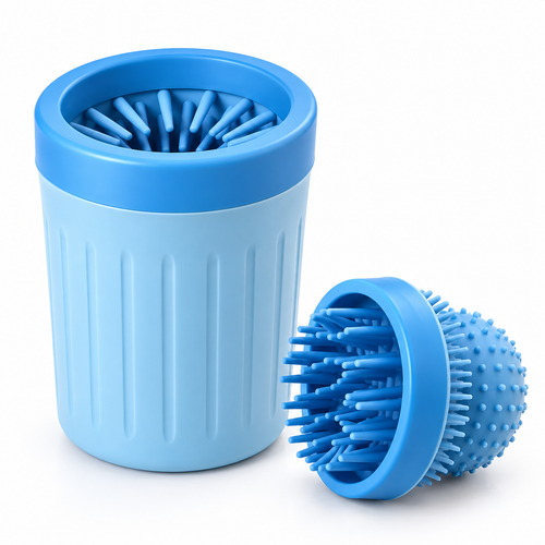 2-in-1 dog paw cleaner cup product close-up